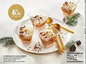 Intermarché 4 verrines foie gras marron offre