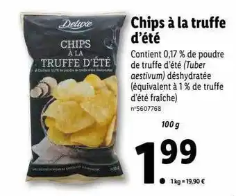 Lidl Chips à la truffe d'été deluxe offre