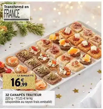 Intermarché 32 canapés traiteur offre