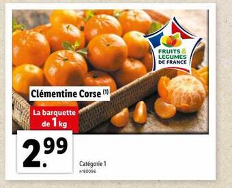 Lidl Clémentine corse offre