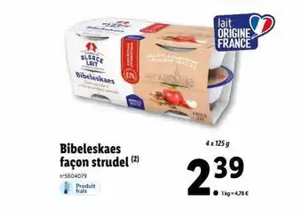 Lidl Bibeleskaes façon strudel offre