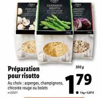 Lidl Préparation pour risotto deluxe offre