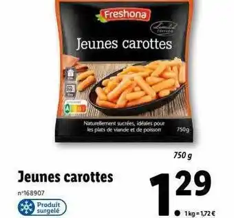 Lidl Jeunes carottes freshona offre