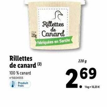 Lidl Rillettes de canard offre