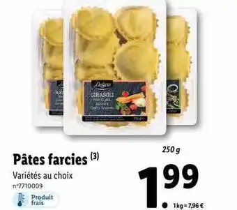 Lidl Pâtes farcies deluxe offre