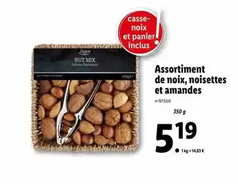 Lidl Assortiment de noix, noisettes et amandes deluxe offre