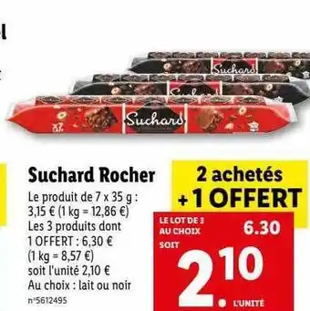 Lidl Suchard rocher offre