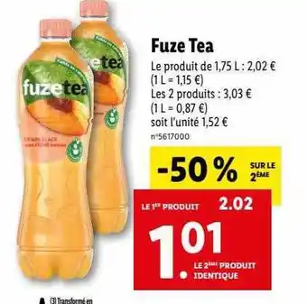 Lidl Fuze tea offre
