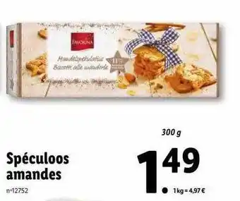Lidl Spéculoos amandes favorina offre