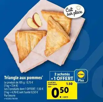 Lidl Triangle aux pommes offre