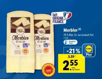 Lidl Morbier saveurs de nos régions offre