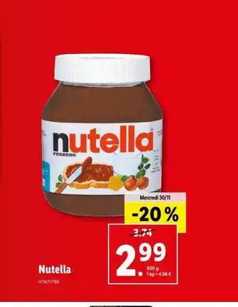 Lidl Nutella offre