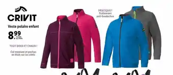 Lidl Veste polaire enfant crivit offre