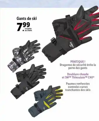 Lidl Gants de ski offre