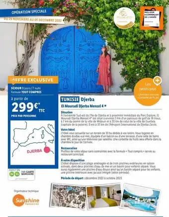 Lidl Tunisie djerba : el mouradi djerba menzel 4* offre