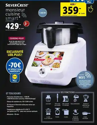 Lidl Monsieur cuisine smart silver crest offre