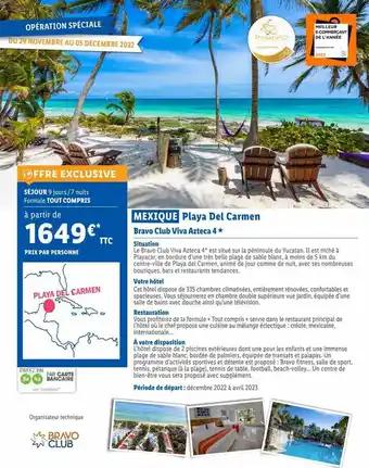 Mexique playa del carmen : bravo club viva azteca 4*