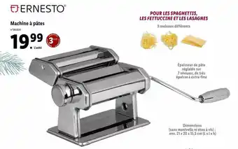 Lidl Machine à pâtes ernesto offre
