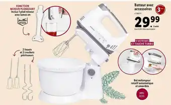Lidl Batteur avec accessoires silver crest offre