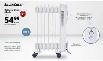 Lidl Radiateur à bain d'huile silver crest offre