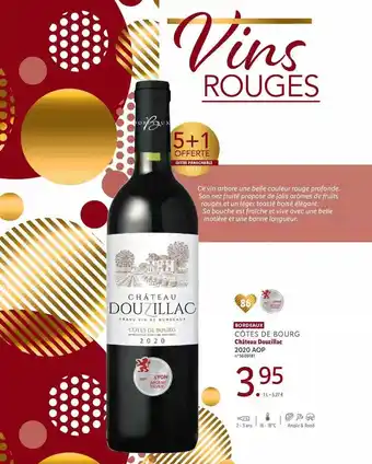 Lidl Bordeaux côtes de bourg château douzillac 2020 aop offre