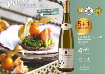 Lidl Alsace pinot gris jean cornelius 2021 aoc offre
