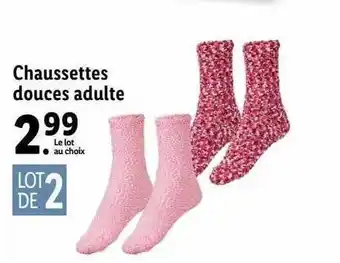 Lidl Chaussettes douces adulte offre