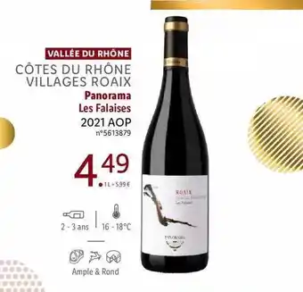 Lidl Vallée du rhône côtes du rhône villages roaix panorama les falaises 2021 aop offre