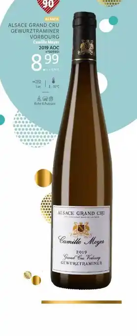 Lidl Alsace grand cru gewurztraminer vorbourg camille meyer 2019 aoc offre