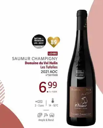 Lidl Loire saumur champigny domaine du val hulin les tufolies 2021 aoc offre