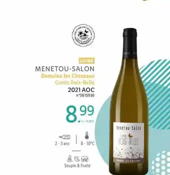 Lidl Loire menetou-salon domaine les chezeaux cuvée bois-belle 2021 aoc offre