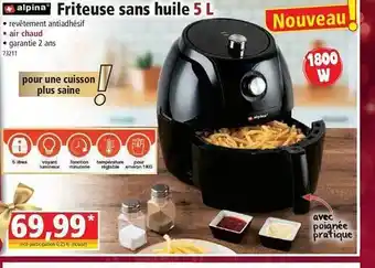 Norma Friteuse sans huile 5l alpina offre