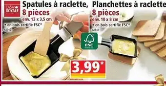 Norma Spatules à raclette, 8 pièces casa royale, planchettes à raclette, 8 pièces casa royale offre
