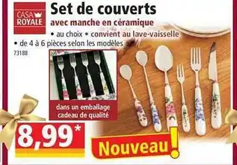 Norma Set de couverts avec manche en céramique casa royale offre
