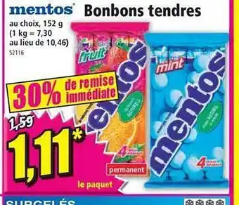 Norma Bonbons tendres mentos offre
