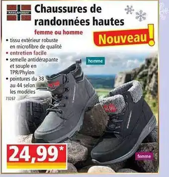 Norma Chaussures de randonnées haute femme ou homme offre