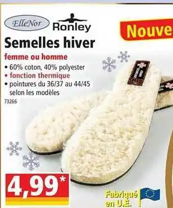 Norma Semelles hiver femme ou homme ellenor, ronley offre