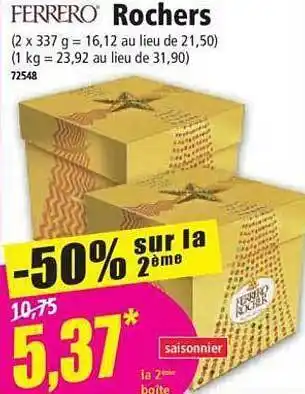 Norma Ferrero rochers offre