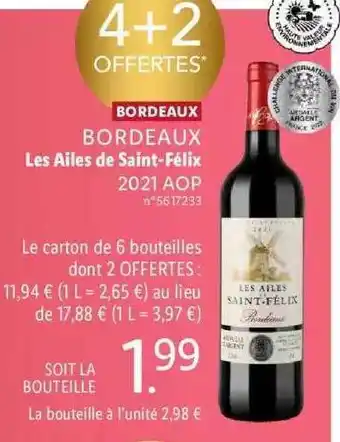 Lidl Bordeaux les ailes de saint-félix 2021 aop offre
