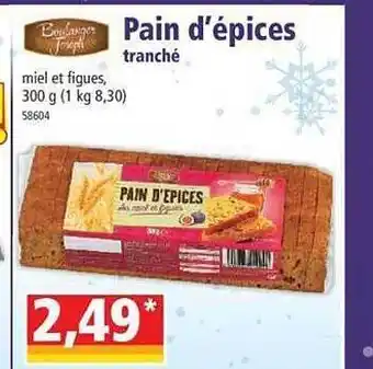Norma Pain d'épices tranché offre