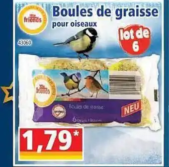 Norma Boules de graisse pour oiseaux friends offre