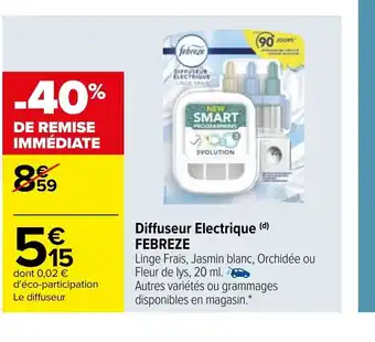 Carrefour Diffuseur Electrique Febreze offre