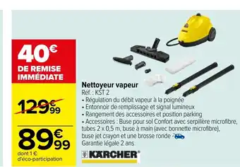 Carrefour Nettoyeur Vapeur offre