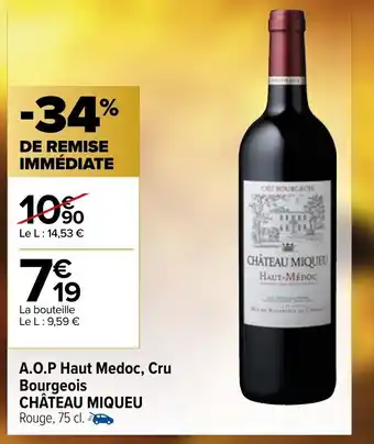 A.O.P Haut Medoc Cru Bourgeois Chateau Miqueu