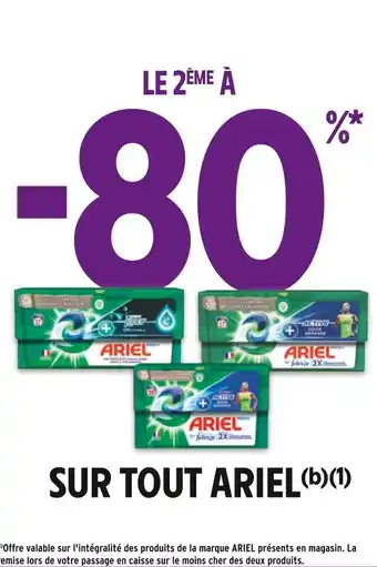Intermarché Ariel le 2ème à -80% sur tout ariel offre