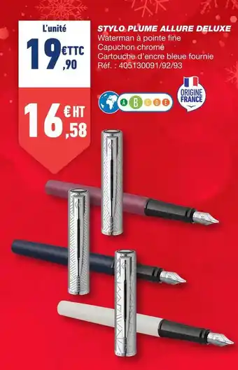 Bureau Vallée Stylo plume allure deluxe offre