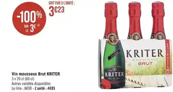 Géant Casino Kriter vin mousseux brut offre