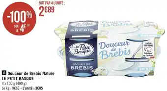 Géant Casino Le petit basque douceur de brebis nature offre