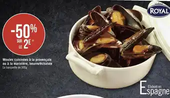 Géant Casino Moules cuisinées à la provençale ou à la marinière, beurre/échalote offre