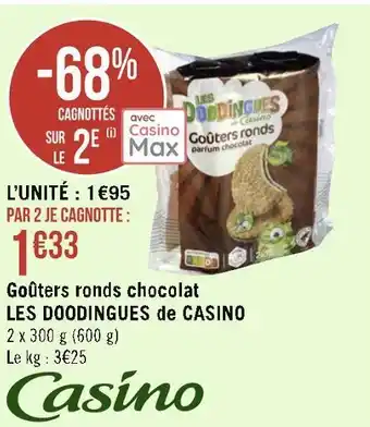 Géant Casino Casino goûters ronds chocolat les doodingues offre